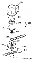 Ersatzteile WOLF-Garten Elektro Rasenmäher mit Antrieb Power Edition 40 EA-1 Typ: 4985002 Serie A  (2009) Messer, Messeraufnahme, Motor 