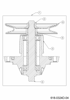 Ersatzteile Riwall Rasentraktoren RLT 92 H Typ: 13BB715E623 (2021) Messerspindel 618-0324D / 918-0324D