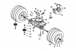 Ersatzteile WOLF-Garten Rasentraktor Trac OHV 6 Typ: 6200000 Serie A  (2001) Fahrantrieb, Räder 