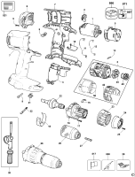 DEWALT Ersatzteile AKKU-BOHRMASCHINE DC987K Typ: 11 QW