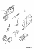 Ersatzteile WOLF-Garten Akku Schere Li-Ion Power 80 Typ: 7085880 Serie B  (2008) Batterie, Räder, Schalter 