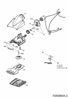 Ersatzteile WOLF-Garten Akku Schere Li-Ion Power 80 Typ: 7085880 Serie B  (2008) Getriebe, Ladegerät, Messer 