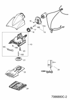 Ersatzteile WOLF-Garten Akku Schere Li-Ion Power 100 Typ: 7086880  (2014) Drehkopf, Messer 