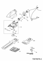 Ersatzteile WOLF-Garten Akku Schere Li-Ion Power BS 80 Typ: 7087887  (2015) Drehkopf, Messer 