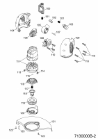 Ersatzteile WOLF-Garten Elektro Rasentrimmer GT 840 Typ: 7130002 Serie B  (2007) Elektromotor, Fadenspule 