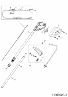 Ersatzteile WOLF-Garten Elektro Rasentrimmer GT 840 Typ: 7130002 Serie B  (2007) Griff, Schalter 