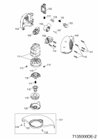 Ersatzteile WOLF-Garten Elektro Rasentrimmer GT 845 Typ: 7135002 Serie D  (2007) Elektromotor, Fadenspule 