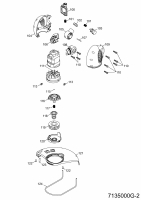Ersatzteile WOLF-Garten Elektro Rasentrimmer GT 845 Typ: 7135003 Serie G  (2009) Elektromotor, Fadenspule 