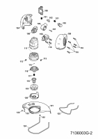 Ersatzteile WOLF-Garten Elektro Rasentrimmer GT 850 Typ: 7136003 Serie G  (2008) Elektromotor, Fadenspule 