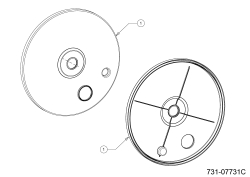 Cub Cadet Ersatzteile Motormäher mit Antrieb LM3 DR53es 12ECPVS7603 (2023) Radabdeckung