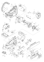 Makita Ersatzteile Akku-Kettensäge DUC254