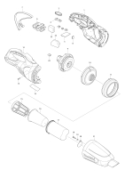 Makita Ersatzteile Akku-Staubsauger DCL181F