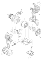 Makita Ersatzteile Akku-Bohrschrauber DF001G