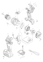 Makita Ersatzteile Akku-Bohrschrauber DF002G
