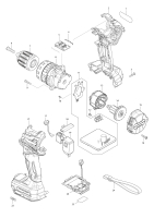 Makita Ersatzteile Akku-Schlagbohrschrauber HP002G