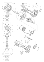 Makita Ersatzteile Akku-Winkelschleifer GA005G