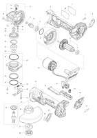 Makita Ersatzteile Akku-Winkelschleifer GA016G
