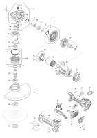 Makita Ersatzteile Akku-Winkelschleifer GA038G