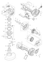 Makita Ersatzteile Akku-Winkelschleifer GA044G