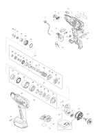 Makita Ersatzteile Akku-Abschaltschrauber DFT045F