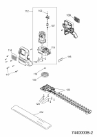 Ersatzteile WOLF-Garten Elektroheckenschere HSE 45 V Typ: 7440000  (2012) Elektromotor, Messer 