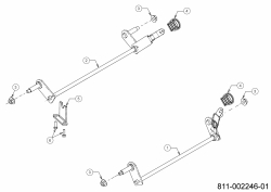 Ersatzteile Black-Line Motormäher BL 3546 Typ: 11A-TESC683 (2021) Achsen