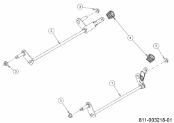 Ersatzteile MTD Benzin Rasenmäher ohne Antrieb Smart 46 PO Typ: 11D-TAMG600 (2021) Achsen, Höhenverstellung 