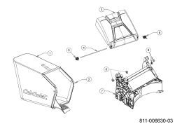 Cub Cadet Ersatzteile Motormäher LM1 AP46 11C-TQMG603 (2024) Grasfangsack, Heckklappe, Leitstück hinten
