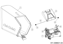 Cub Cadet Ersatzteile Motormäher mit Antrieb LM2 DR46s 12EBTQKC603 (2022) Grasfangsack, Heckklappe, Leitstück hinten