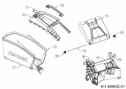 Cub Cadet Ersatzteile Motormäher mit Antrieb LM3 CRC46S 12DBTVSC603 (2022) Grasfangsack, Heckklappe, Leitstück hinten