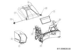 Cub Cadet Ersatzteile Motormäher mit Antrieb LM2 DR53s 12DBPQKC603 (2021) Grasfangsack, Heckklappe, Leitstück hinten
