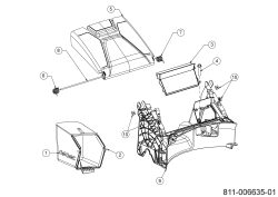 Cub Cadet Ersatzteile Motormäher mit Antrieb LM2 DR53s 12EBPQKC603 (2023) Grasfangsack, Heckklappe, Leitstück hinten