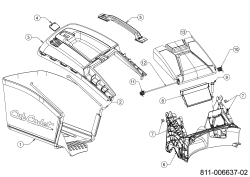 Cub Cadet Ersatzteile Motormäher mit Antrieb LM3 DR53es 12ECPVS7603 (2023) Grasfangsack, Heckklappe, Leitstück hinten