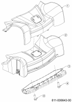 Ersatzteile WOLF-Garten Benzin Rasenmäher mit Antrieb A 530 ASPHWIS Typ: 12CYPV7E650 (2021) Abdeckung Vorderachse 