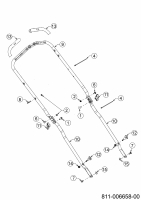 Ersatzteile MTD Benzin Rasenmäher mit Antrieb Advance 53 SPKVHW Typ: 12CKPN7D600 (2021) Holm 