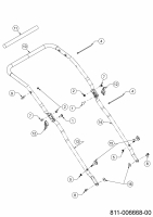 Ersatzteile WOLF-Garten Benzin Rasenmäher mit Antrieb A 5300 A Typ: 12C-POKC650 (2021) Holm 