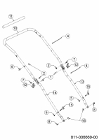 Ersatzteile WOLF-Garten Benzin Rasenmäher mit Antrieb A 4600 A Typ: 12C-TOSC650 (2021) Holm 