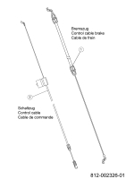 Cub Cadet Ersatzteile Motormäher mit Antrieb LM1 CR53 12D-PQSC603 (2023) Bremszug, Schaltzug