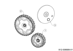 Cub Cadet Ersatzteile Motormäher mit Antrieb LM3 CRC46S 12DBTVSC603 (2022) Räder