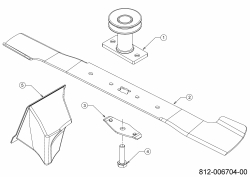 Ersatzteile MTD Benzin Rasenmäher mit Antrieb Advance 53 SPKVHW Typ: 12CKPN7D600 (2021) Messer, Messeraufnahme, Mulchstopfen 