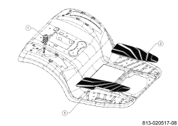 Cub Cadet Ersatzteile Rasentraktoren XT1 OS96 13A8A1TF603 (2023) Handgriff, Trittbrettbelag