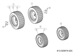 Cub Cadet Ersatzteile Gartentraktoren XT3 QS127 14AFA5TQ603 (2023) Räder