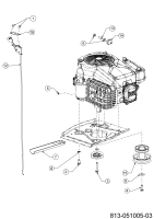 Cub Cadet Ersatzteile Rasentraktoren LR2 NR76 13AB21HD603 (2024) Gaszug, Motorkeilriemenscheibe, Motorzubehör