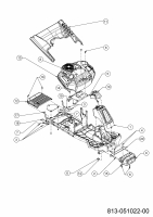 Ersatzteile MTD Rasentraktor Minirider 76 SDE Typ: 13C726JD600 (2021) Verkleidungen 