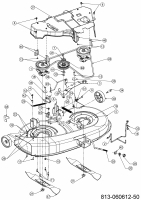 Ersatzteile Bestgreen Rasentraktoren BG 96 SBK Typ: 13B776SF655 (2021) Mähwerk F (38/96cm)