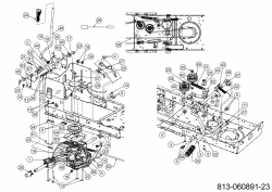 Ersatzteile MTD Rasentraktor LT 107 EXHK Typ: 13CG79KG682 (2021) Fahrantrieb, Keilriemen, Pedal 