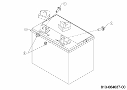 Ersatzteile Riwall Rasentraktoren RLT 92 H Typ: 13BB715E623 (2021) Batterie