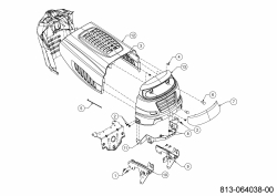 Ersatzteile Riwall Rasentraktoren RLT 92 H Typ: 13BB715E623 (2021) Motorhaube