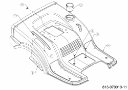 Ersatzteile MTD Rasentraktor Smart RN 145 Typ: 13A876KN600 (2021) Sitzwanne 