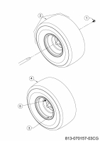 Ersatzteile Riwall Rasentraktoren RLT 92 H Typ: 13BB715E623 (2021) Räder hinten